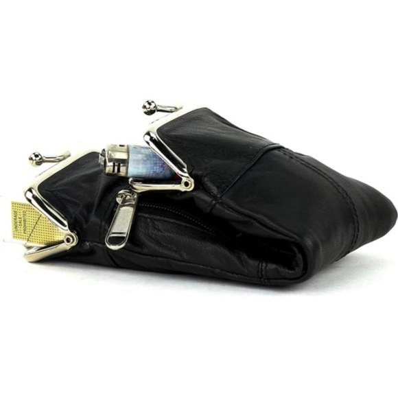 Womens Genuine Leather Cigarette Case & Lighter Holder with Twist Clasp Purse - Picture 4 of 8